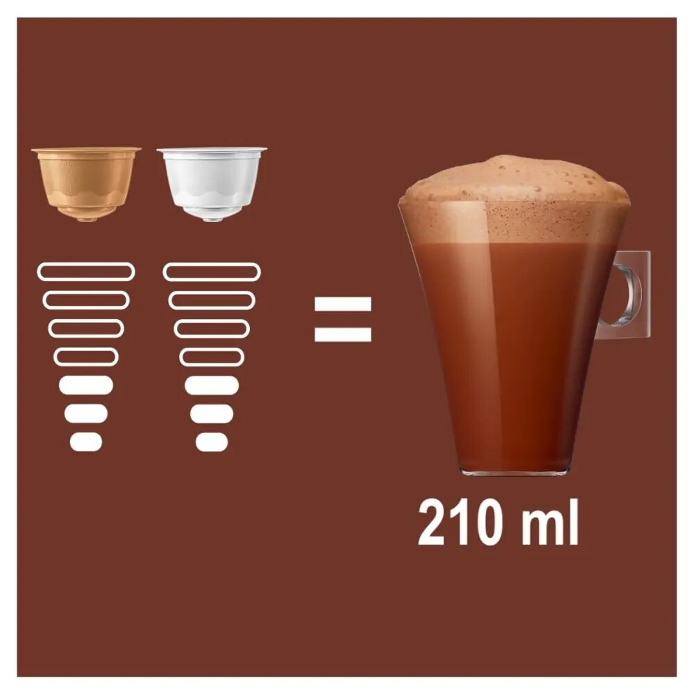 Capsule cafea NESCAFE Chococino, compatibile Dolce Gusto, 8 capsule cafea + 8 capsule lapte, 256g