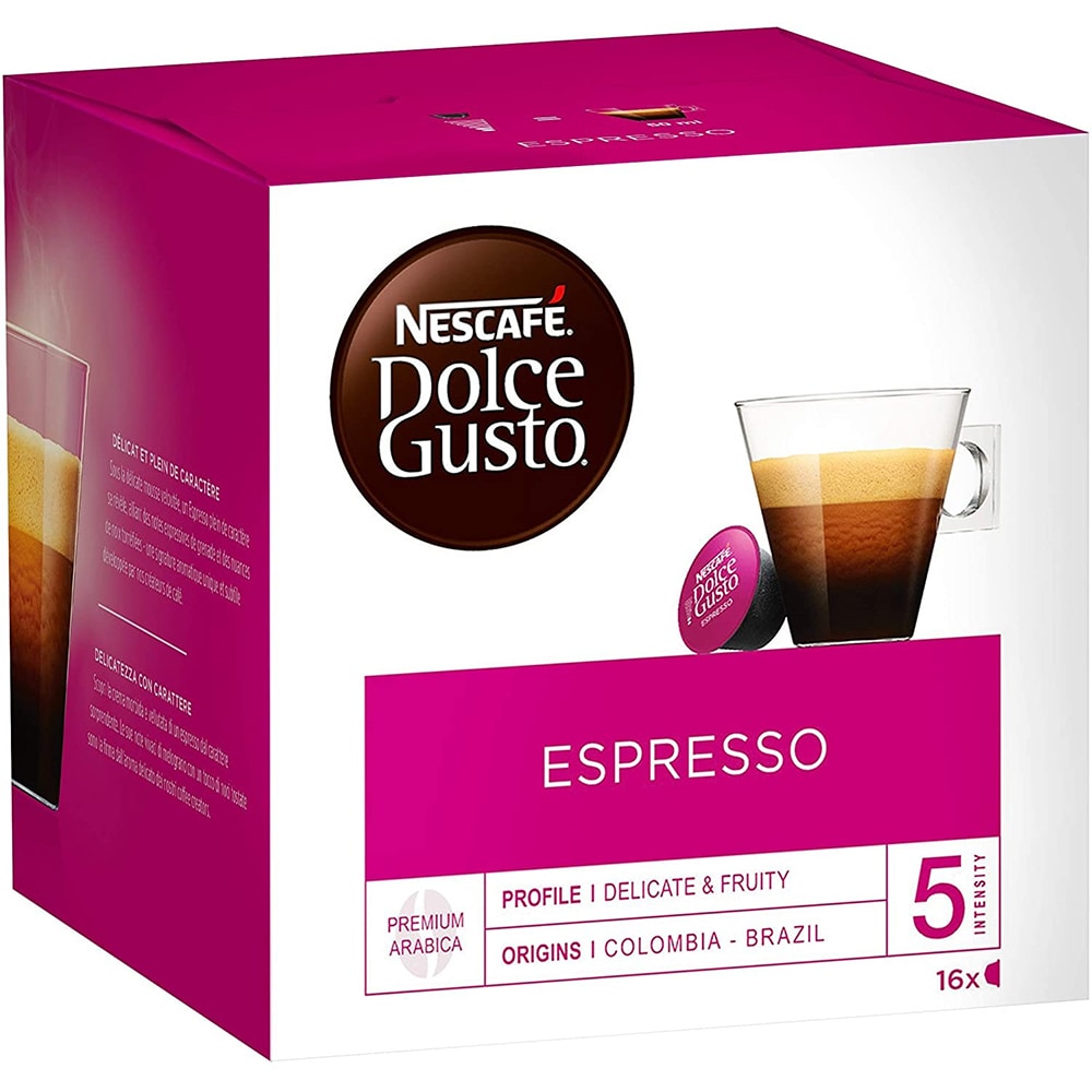 Capsule cafea NESCAFE Espresso, compatibile Dolce Gusto, 16 capsule, 96g