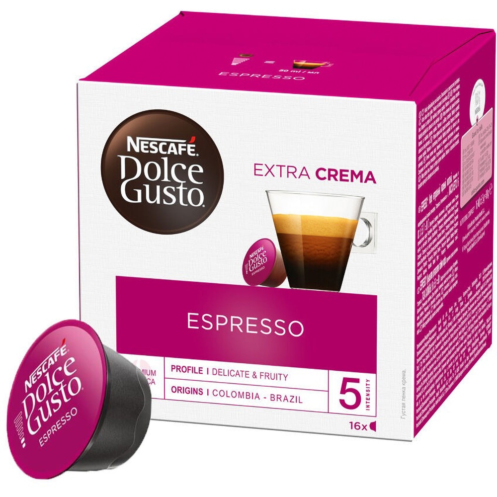 Capsule cafea NESCAFE Espresso, compatibile Dolce Gusto, 16 capsule, 96g