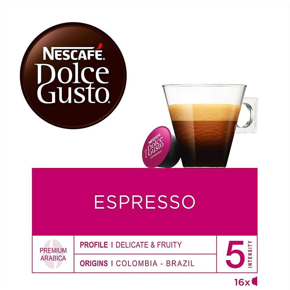 Capsule cafea NESCAFE Espresso, compatibile Dolce Gusto, 16 capsule, 96g