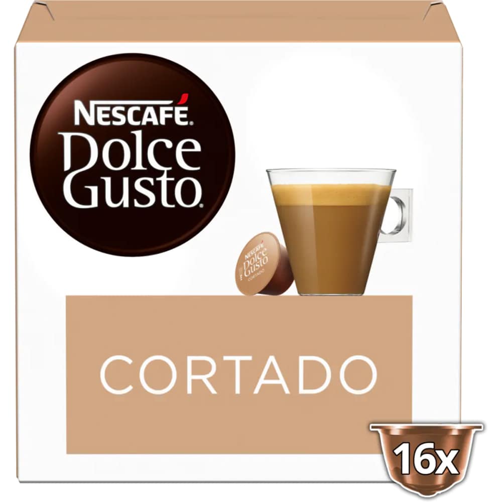 Capsule cafea NESCAFE Cortado Espresso Machiatto, compatibile Dolce Gusto, 16 capsule, 100.8g