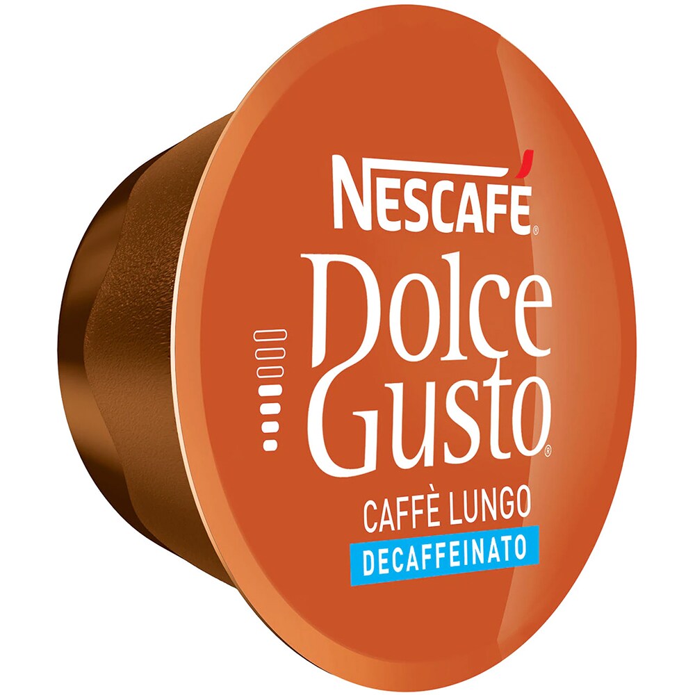 Capsule cafea NESCAFE Caffe Lungo Decaffeinato, compatibile Dolce Gusto, 16 capsule, 210g