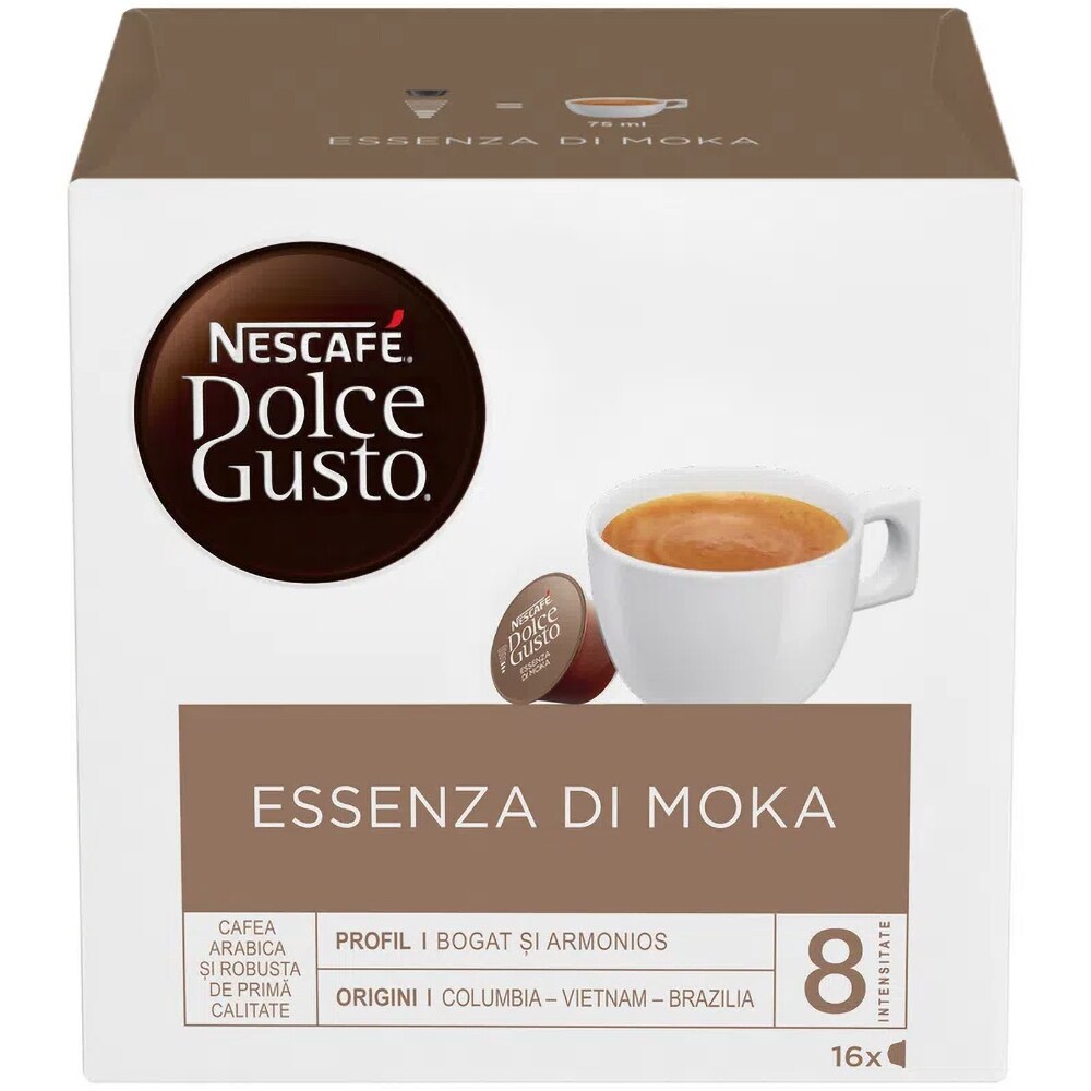 Capsule cafea NESCAFE Essenza Di Moka, compatibile Dolce Gusto, 16 capsule, 144g