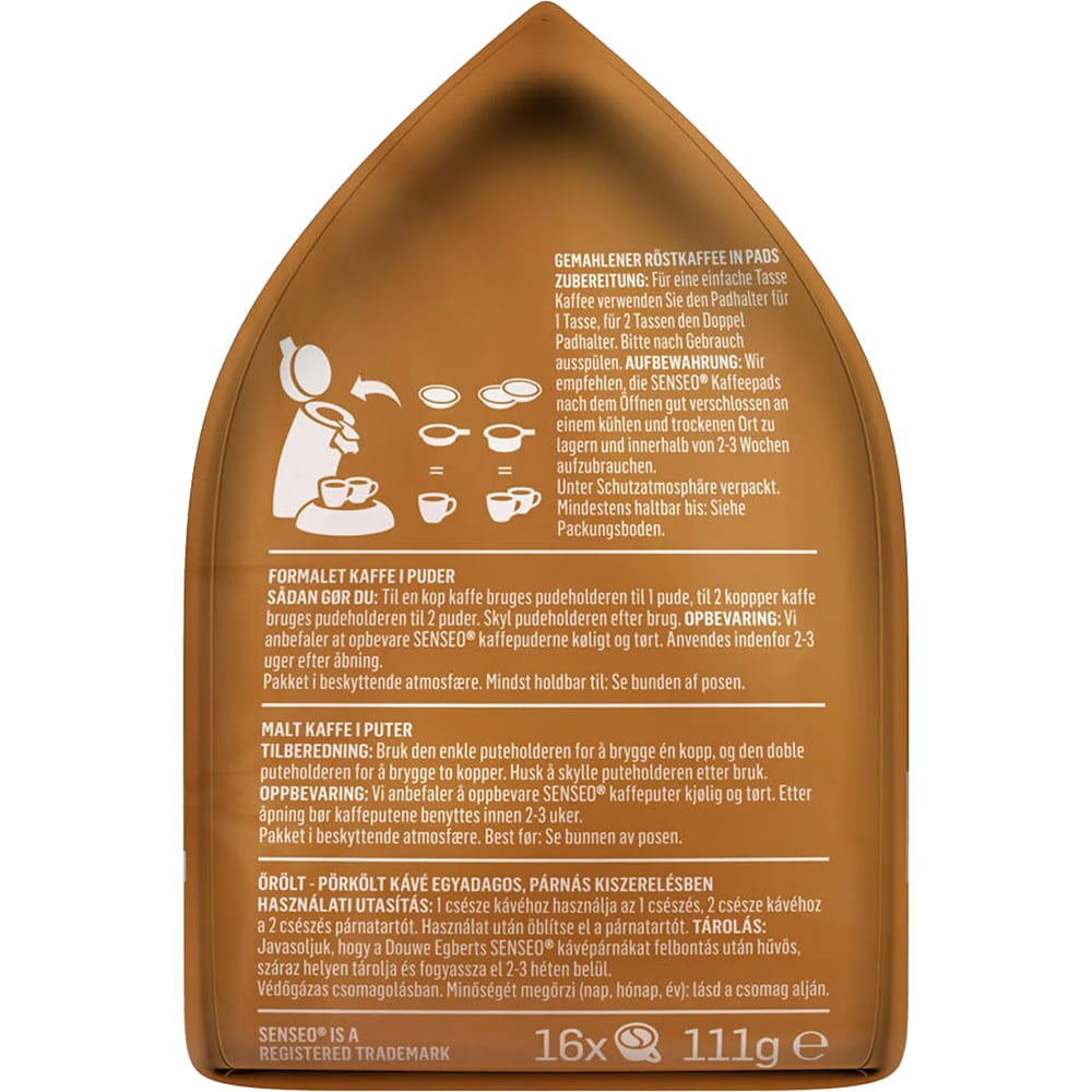 Paduri cafea SENSEO Strong, 16 paduri, 111g