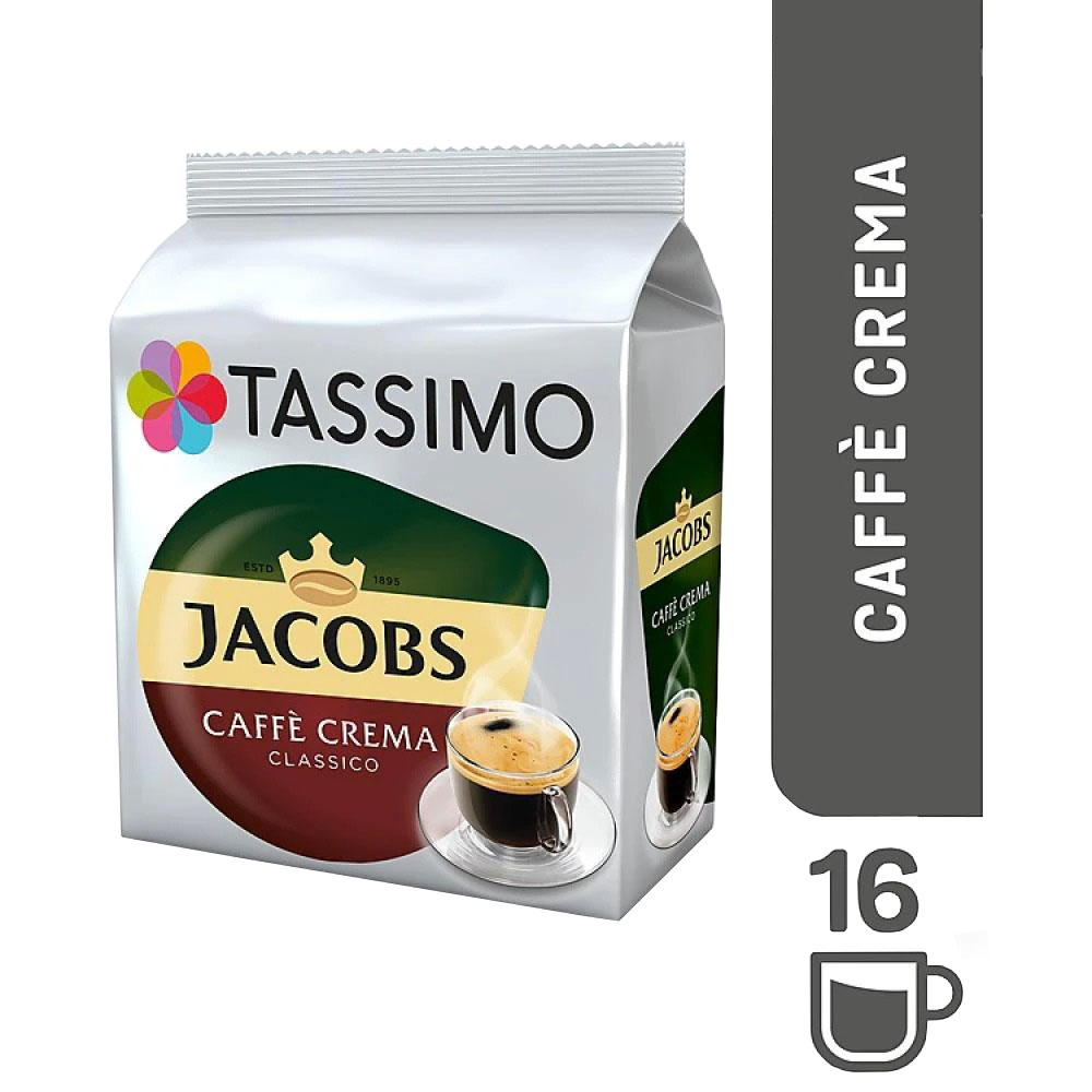 Capsule cafea TASSIMO Jacobs Cafe Crema Classico, 16 capsule, 112g