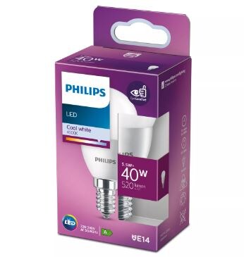 Bec LED PHILIPS, E14, 5W, 520lm, 4000K