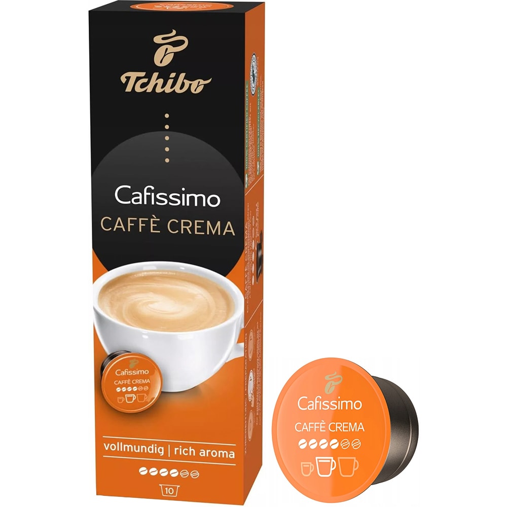Capsule cafea TCHIBO Caffe Crema Rich Aroma, compatibile Cafissimo, 10 capsule, 80g