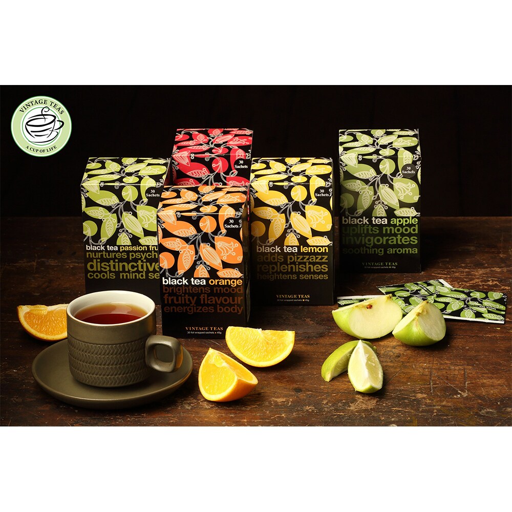 Ceai negru VINTAGE TEAS, Lamaie, 45g, 30 buc
