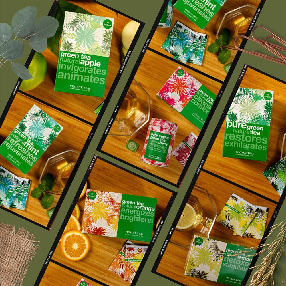 Ceai verde VINTAGE TEAS, Cirese, 45g, 30 buc