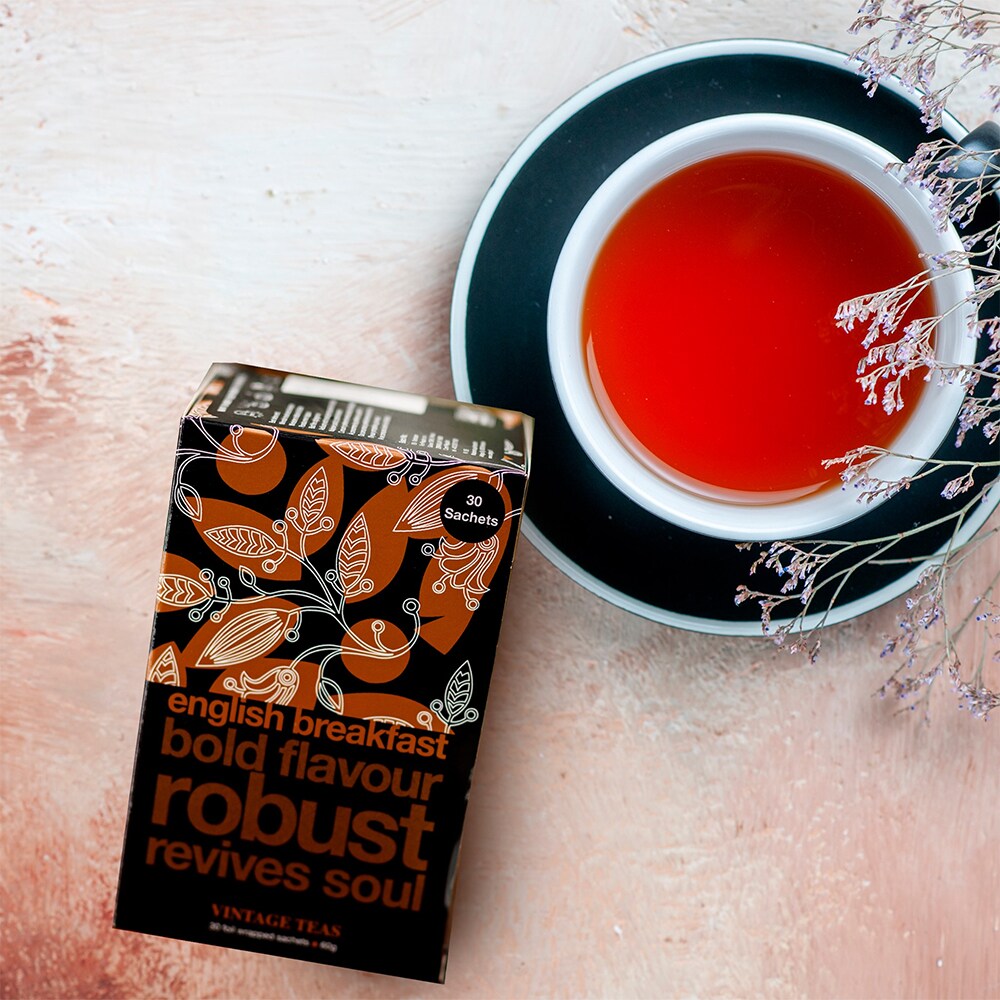 Ceai negru VINTAGE TEAS English Breakfast, 60g, 30 buc