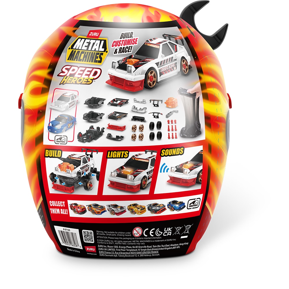 Set masinuta METAL MACHINES Speed Heroes Halmet 1100042689, 3 ani+, multicolor