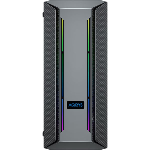 Carcasa PC AQIRYS Mizar ARGB, USB 3.0, fara sursa, negru