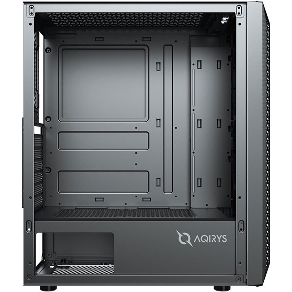 Carcasa PC AQIRYS Mizar ARGB, USB 3.0, fara sursa, negru