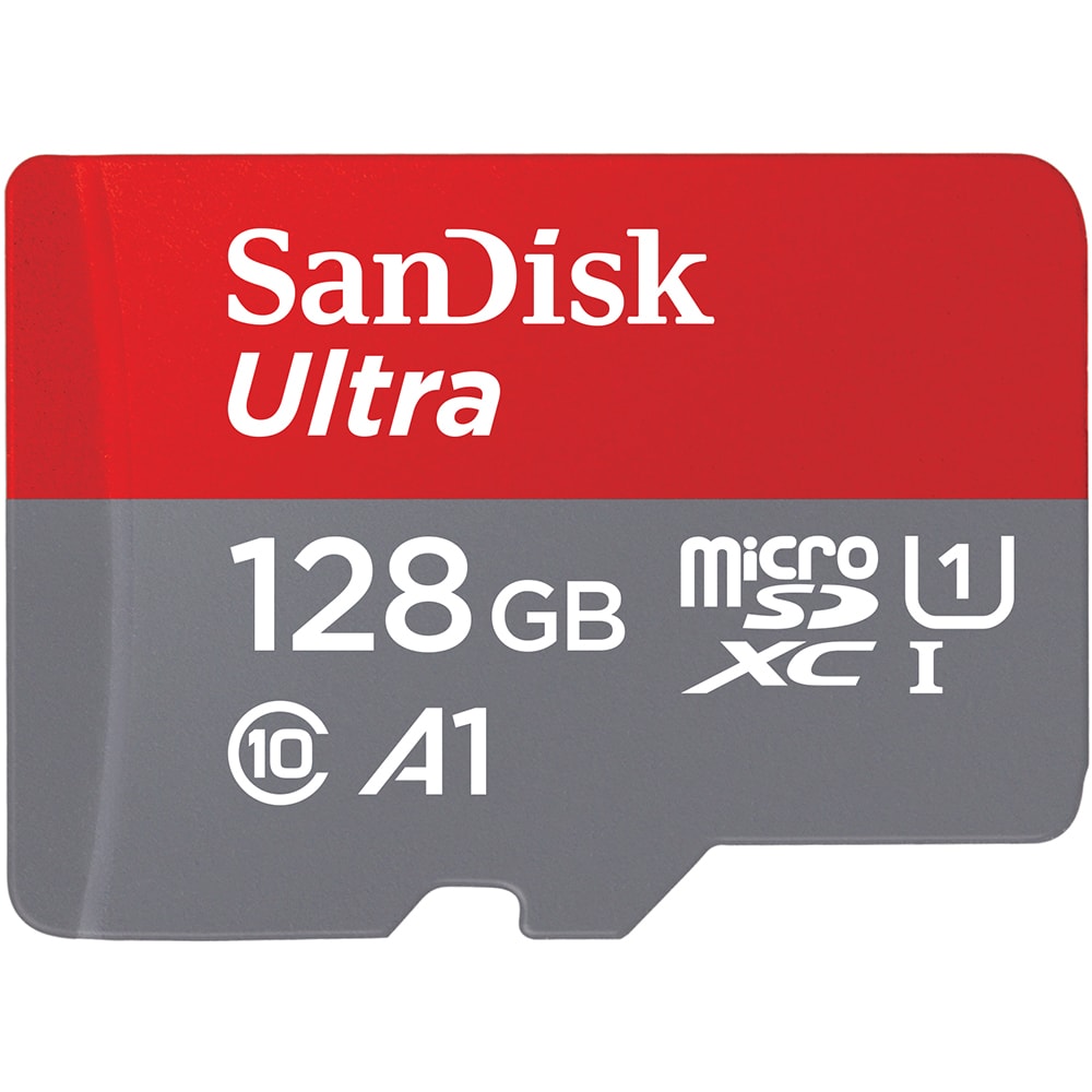 Card de memorie SANDISK Ultra microSDXC, 128GB, 140MB/s, clasa 10/U1/A1, UHS-I, adaptor
