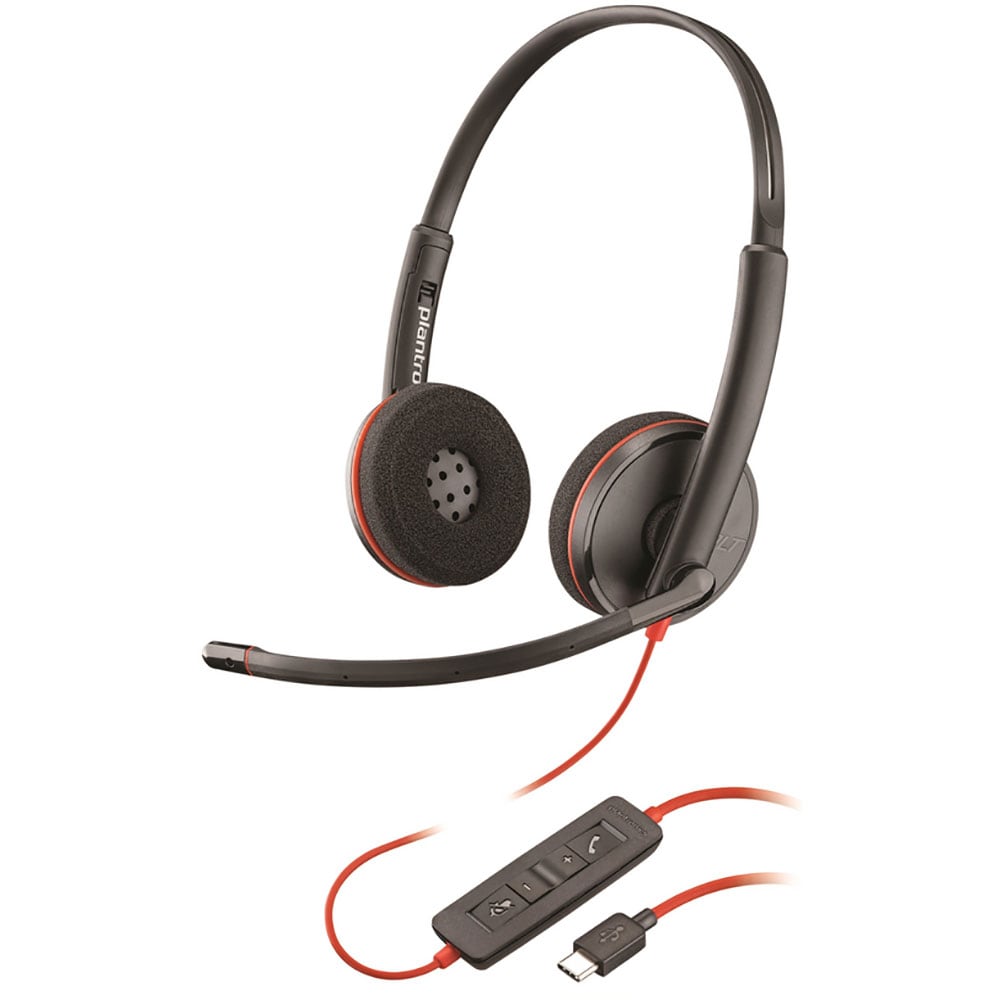 Casti PC PLANTRONICS Blackwire 3220 duo, USB-C, negru