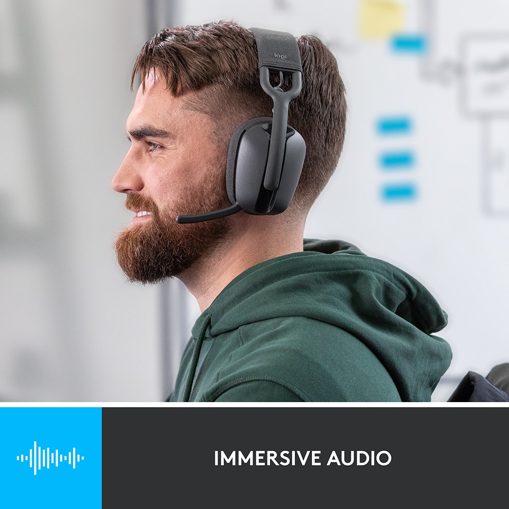 Casti PC LOGITECH Zone Vibe 100, Bluetooth, negru