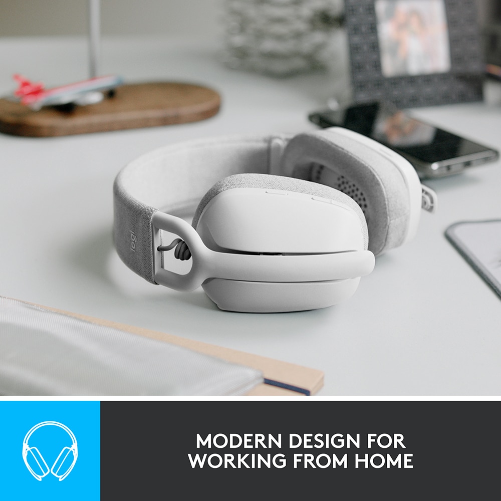 Casti PC LOGITECH Zone Vibe 100, Bluetooth, alb