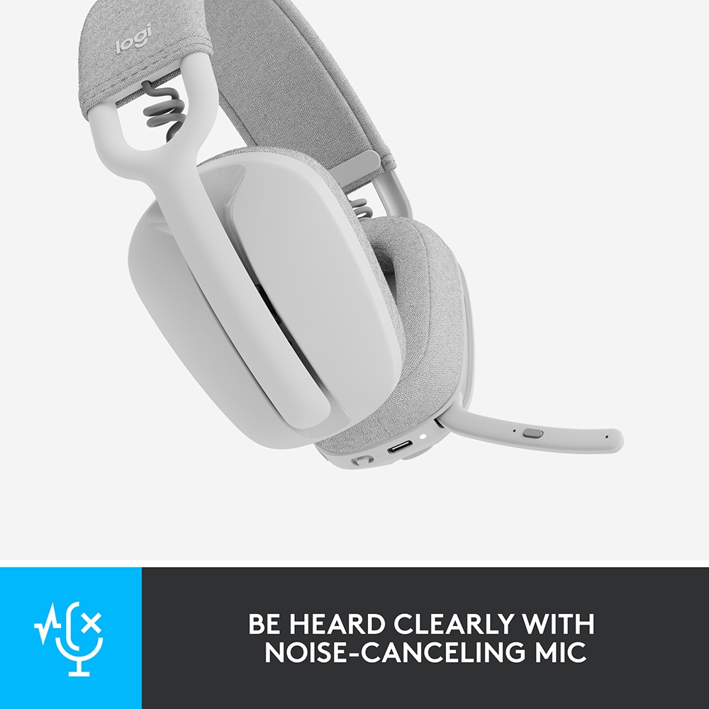 Casti PC LOGITECH Zone Vibe 100, Bluetooth, alb