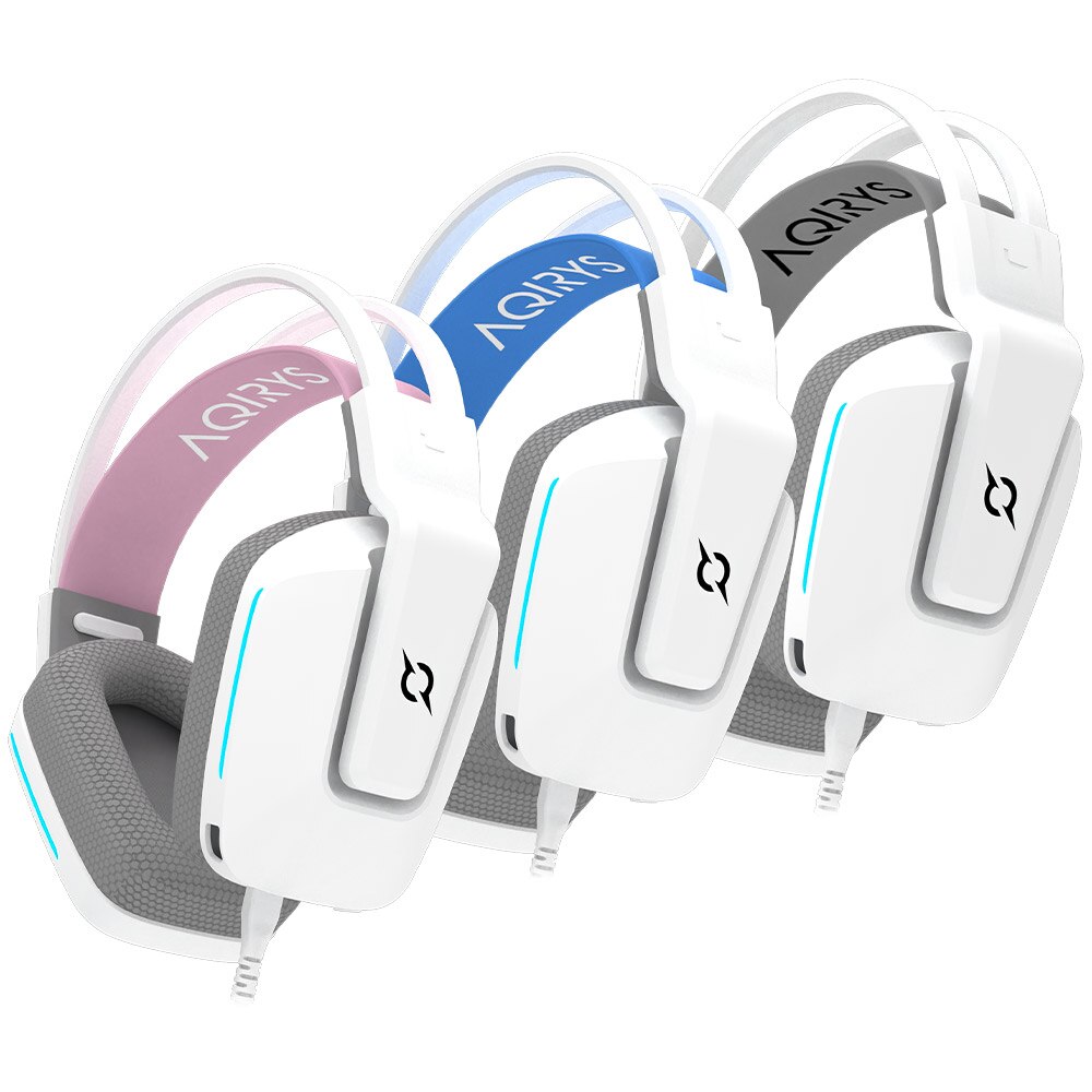 Casti Gaming AQIRYS Alya, 7.1 surround, USB, 3.5mm, multiplatforma, alb