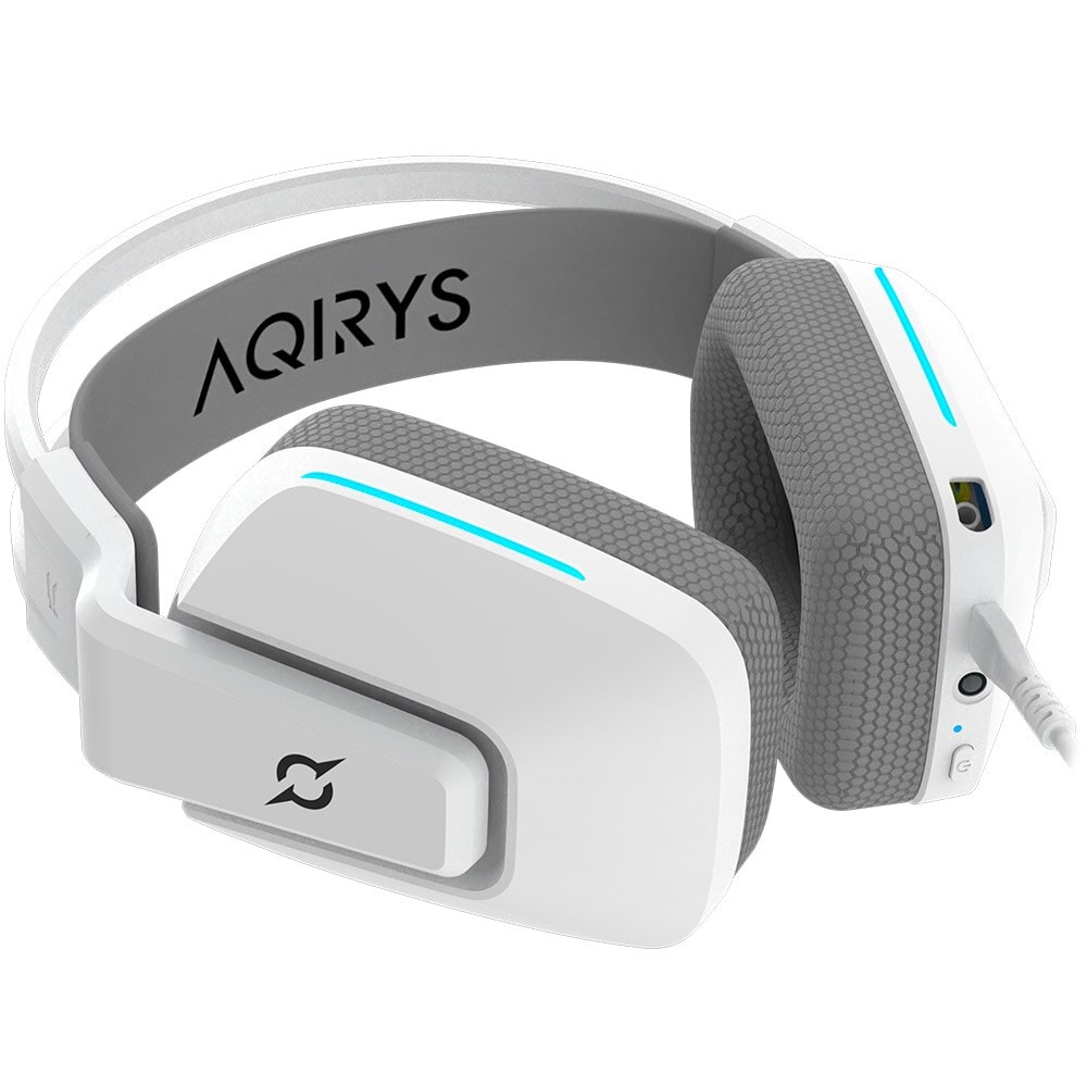 Casti Gaming AQIRYS Alya, 7.1 surround, USB, 3.5mm, multiplatforma, alb