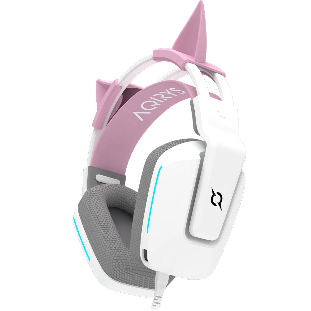 Casti Gaming AQIRYS Alya, 7.1 surround, USB, 3.5mm, multiplatforma, alb