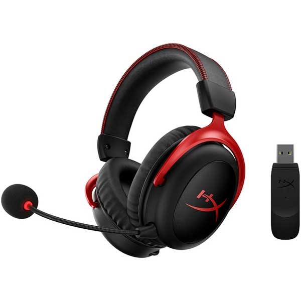 Casti Gaming Wireless HyperX Cloud II Wireless, 7.1 surround, negru-rosu