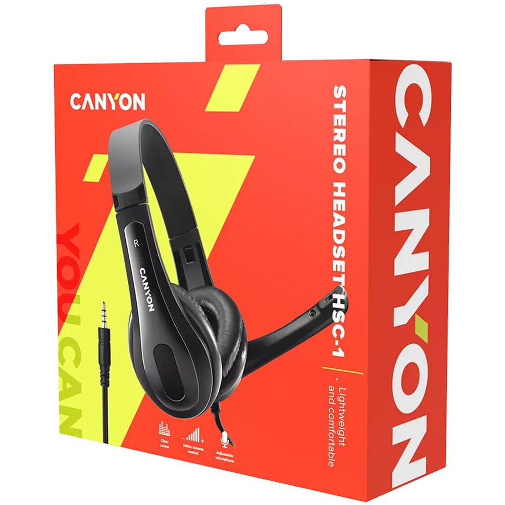 Casti PC CANYON HSC-1, 3.5mm, negru