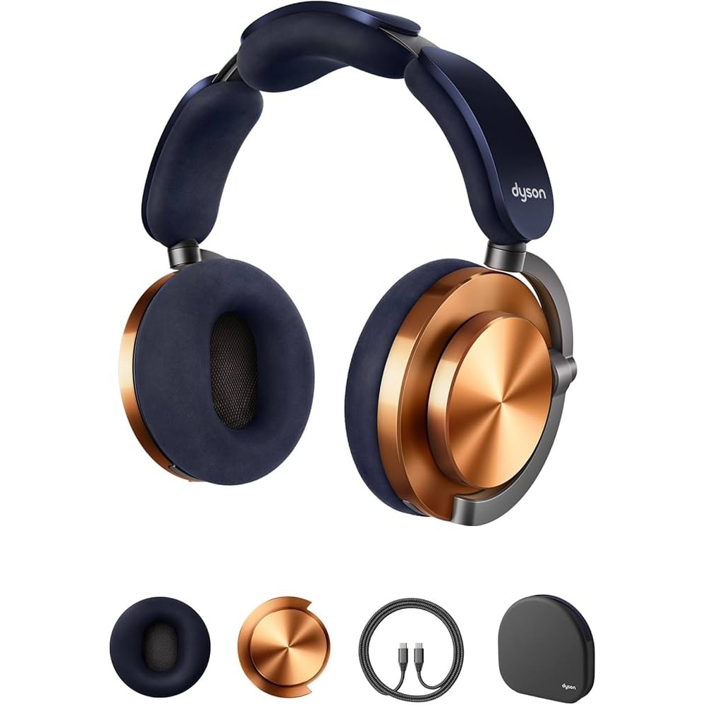 Casti Dyson OnTrac, Bluetooth, Over-Ear, Microfon, Noise Cancelling, Ceramic Cinnabar, CNC Cupru