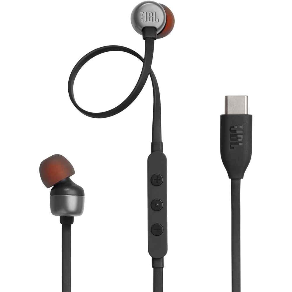 Casti JBL Tune 310C, Cu Fir, In-ear, Microfon, USB-C, negru