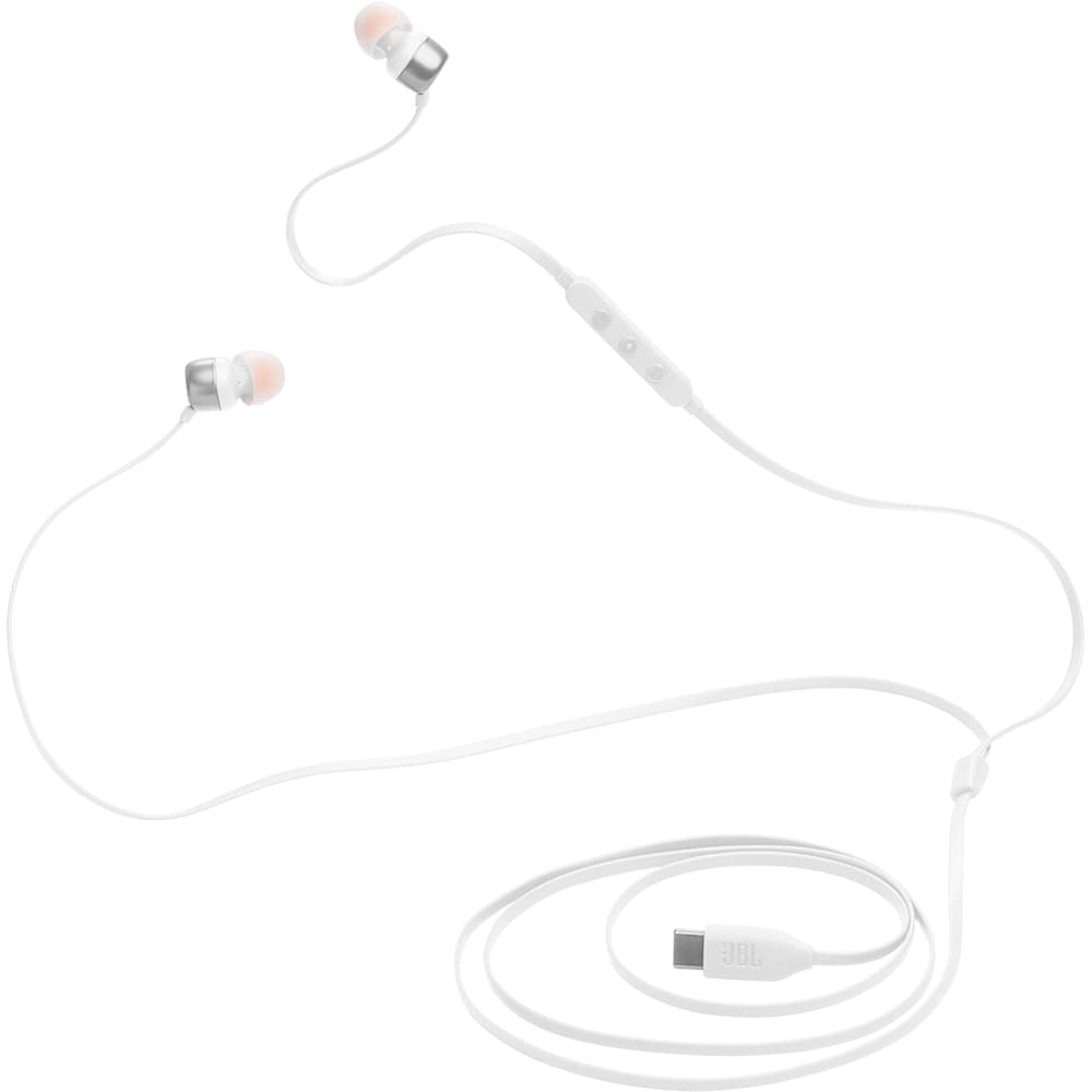 Casti JBL Tune 310C, Cu Fir, In-ear, Microfon, USB-C, alb