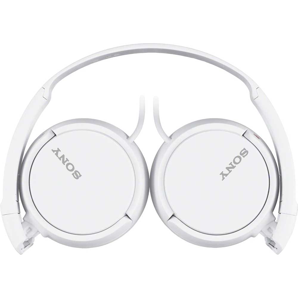 Casti SONY MDR-ZX110APW, Cu Fir, On-Ear, Microfon, alb