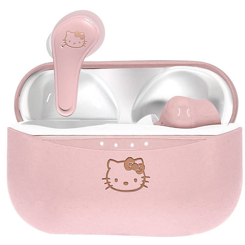 Casti pentru copii OTL Hello Kitty, Bluetooth, In-ear, Microfon, roz