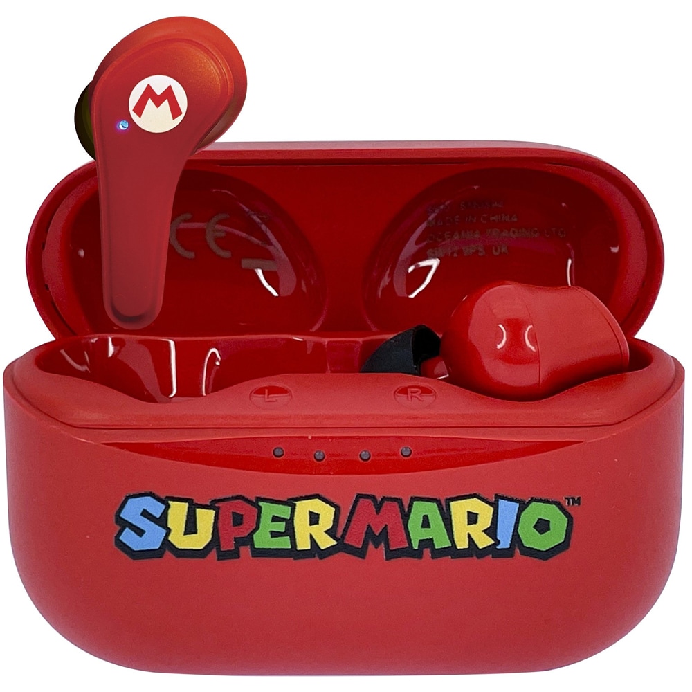 Casti pentru copii OTL Super Mario Icon, Bluetooth, In-ear, Microfon, rosu