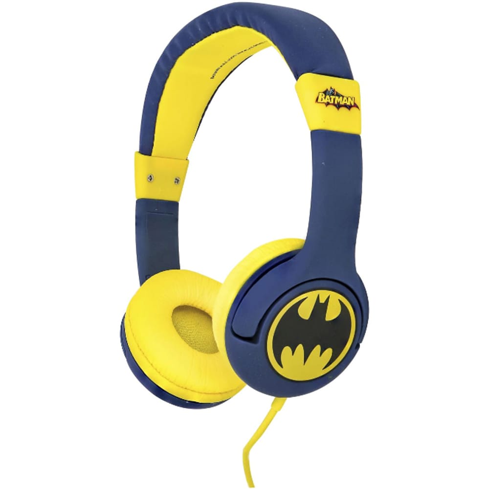 Casti pentru copii OTL Batman, Cu fir, On-ear, albastru-galben