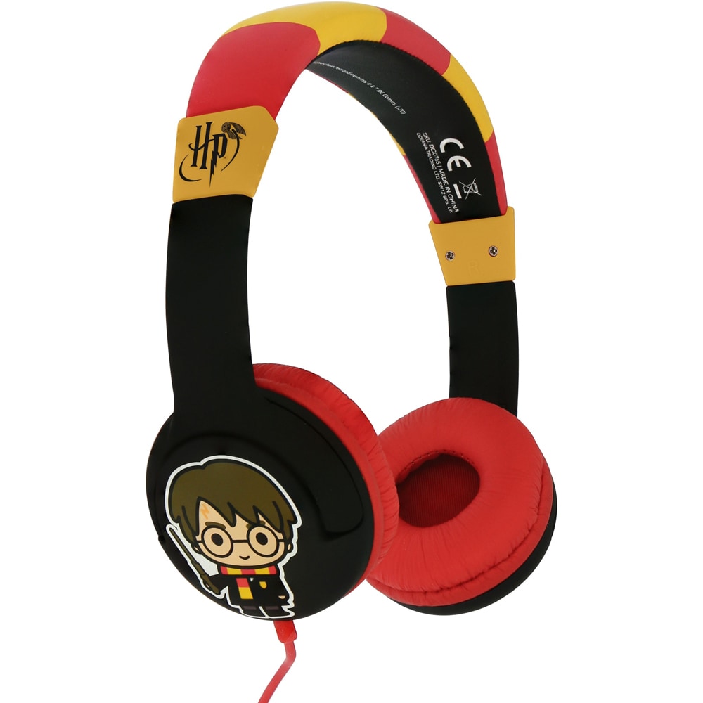 Casti pentru copii OTL Harry Potter Chibi, Cu fir, On-ear, negru