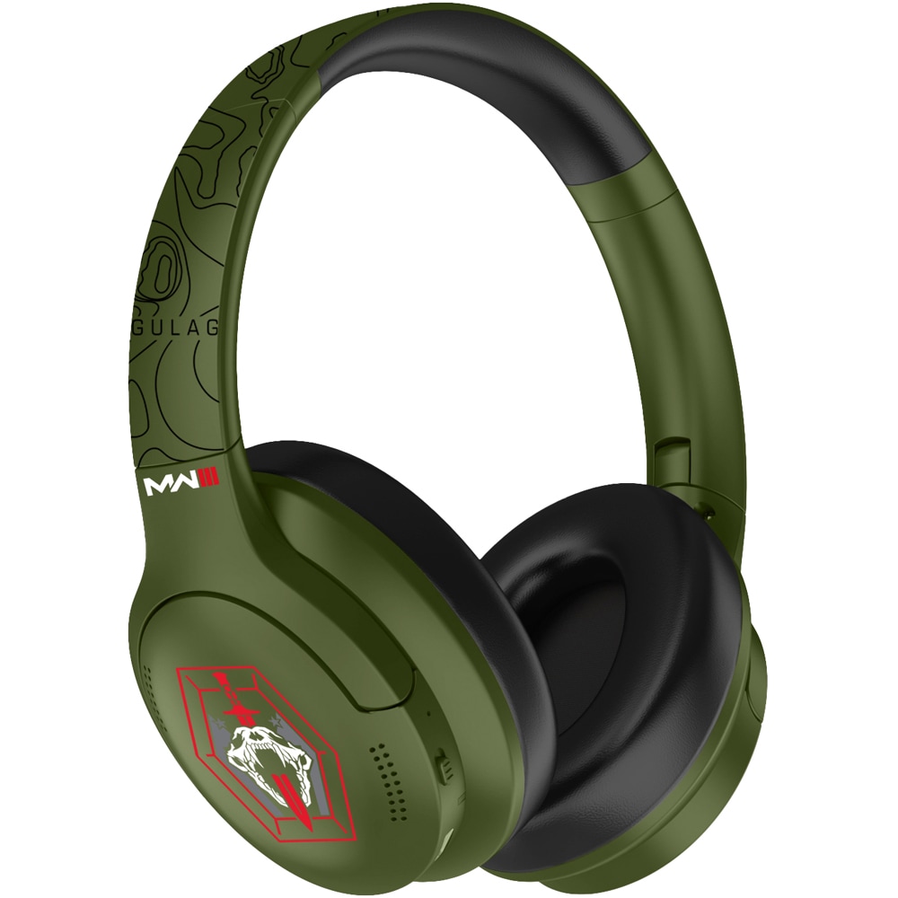 Casti pentru copii OTL Call of Duty, Bluetooth, On-ear, Microfon, verde