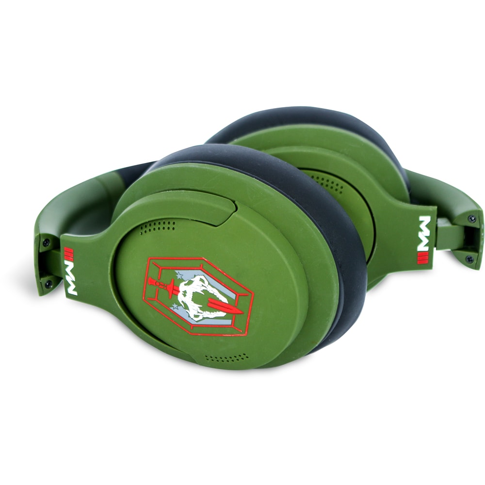 Casti pentru copii OTL Call of Duty, Bluetooth, On-ear, Microfon, verde