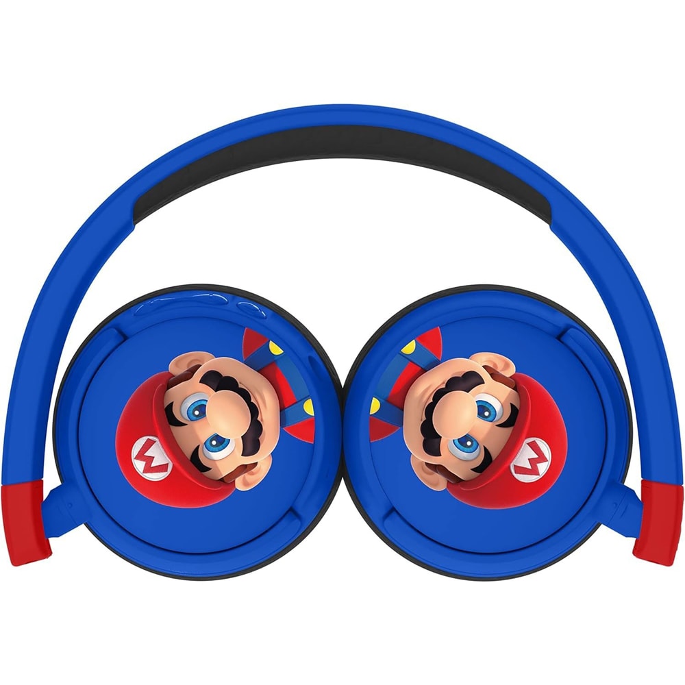 Casti pentru copii OTL Super Mario, Bluetooth, On-ear, Microfon, albastru