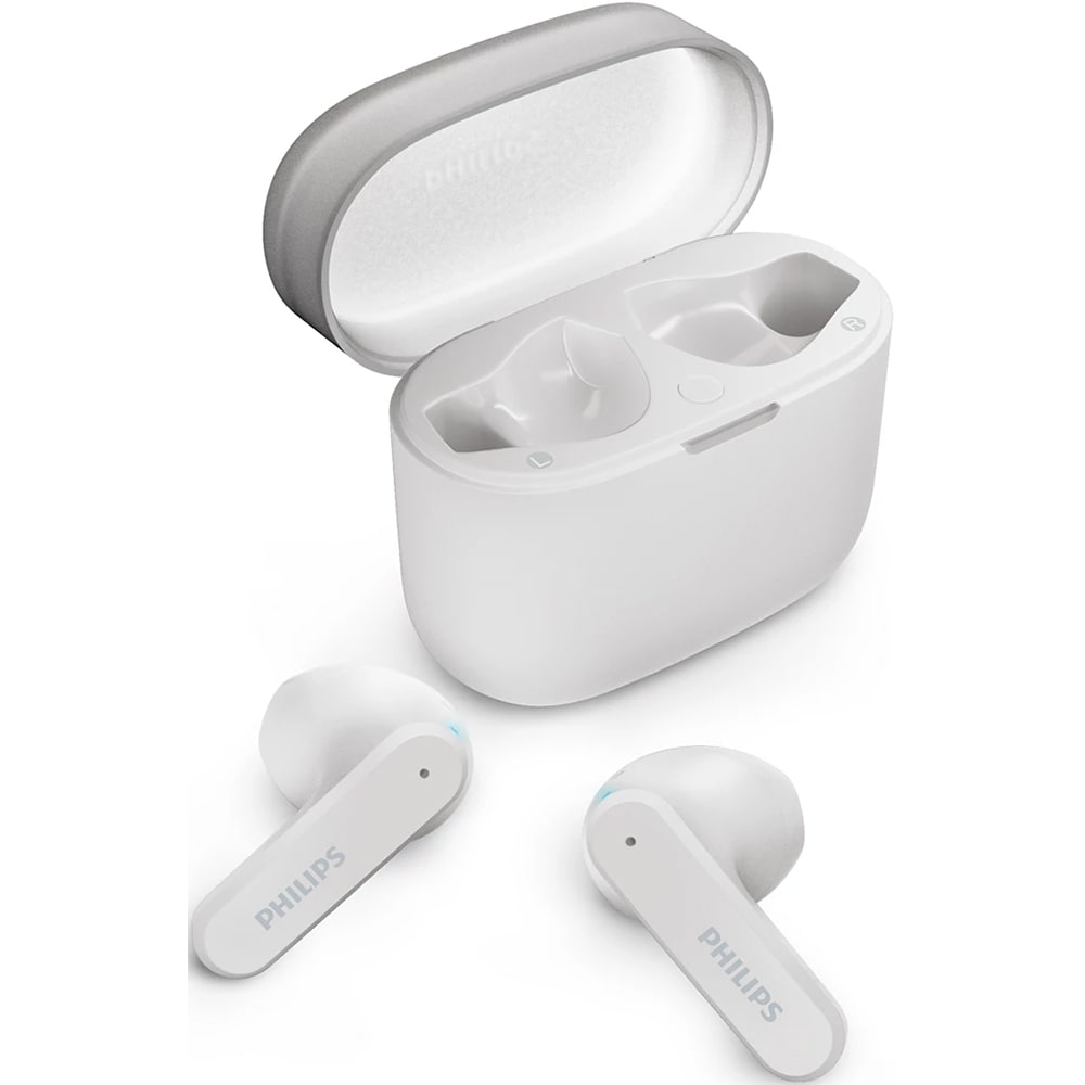 Casti PHILIPS TAT2139WT/00, True Wireless, Bluetooth, In-ear, Microfon, alb