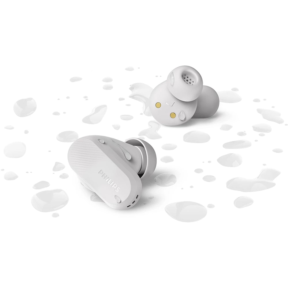 Casti PHILIPS TAT3509WT/00, True Wireless, Bluetooth, In-ear, Microfon, Noise Cancelling, alb
