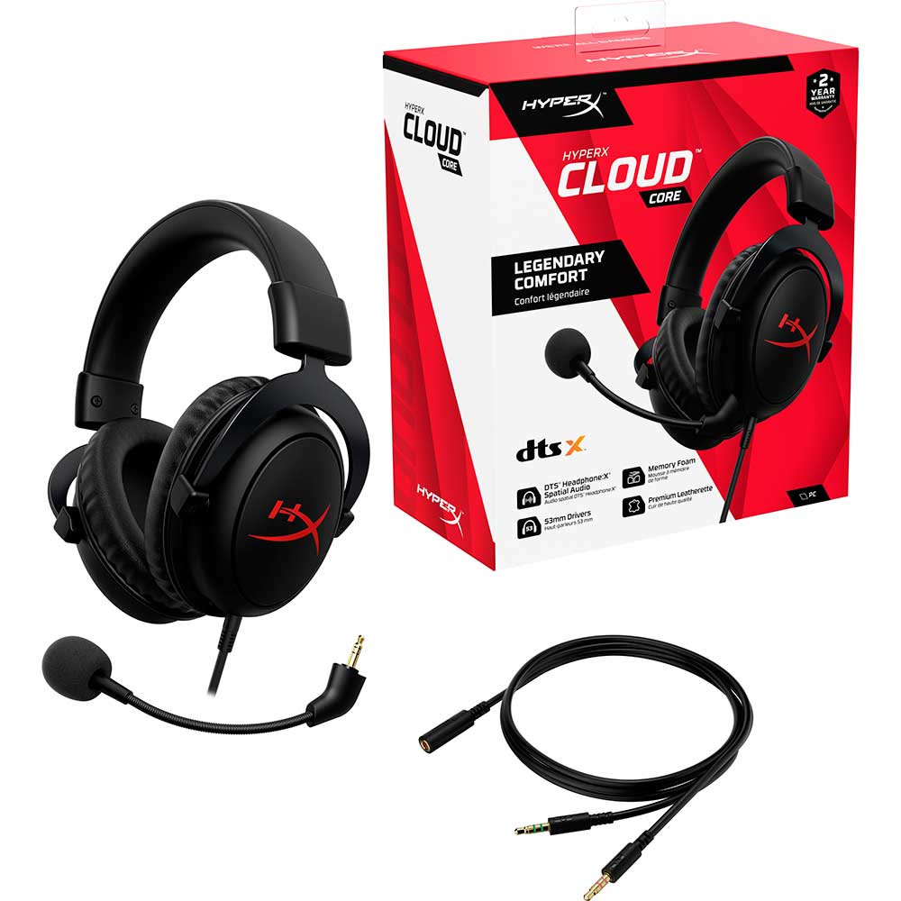 Casti Gaming HyperX Cloud Core, 3.5mm, multiplatforma, negru