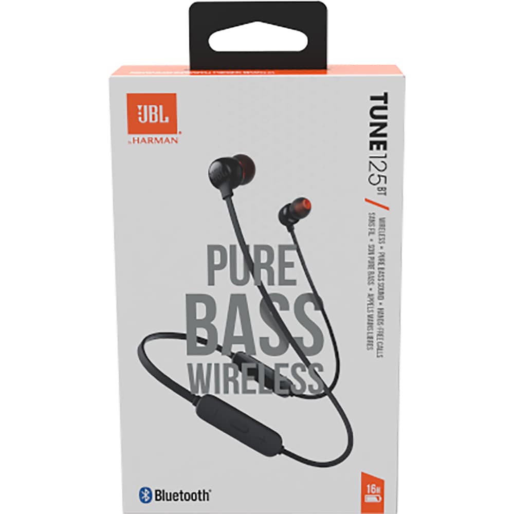 Casti JBL Tune 125BT, Bluetooth, In-ear, Microfon, negru