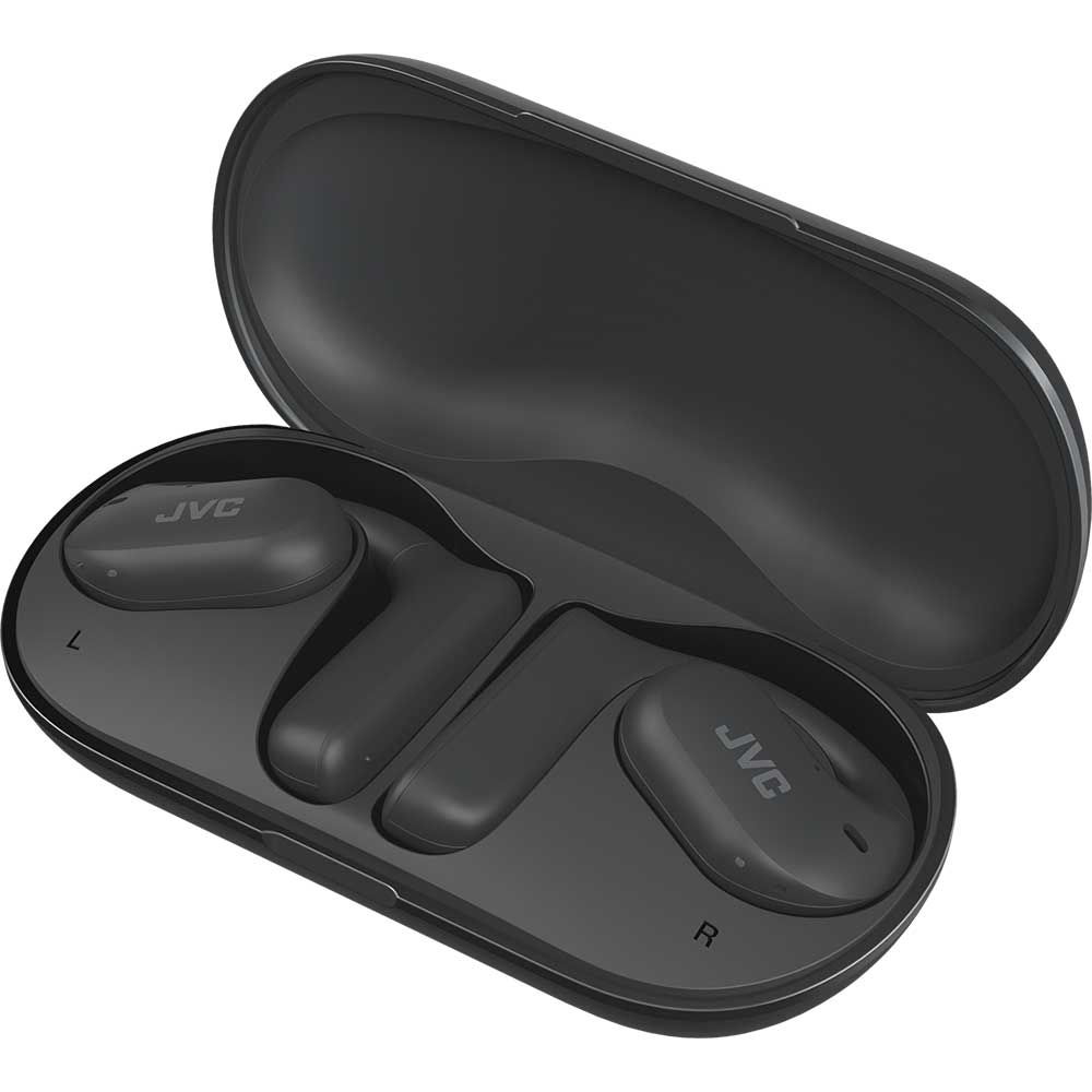 Casti JVC Nearphones HA-NP35T-B-U, True Wireless, Bluetooth, Open-ear, Microfon, negru