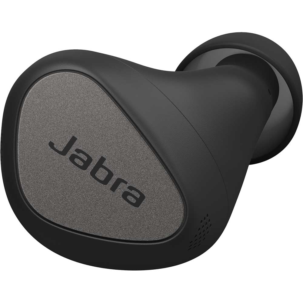 Casti JABRA Elite 5, True Wireless, Bluetooth, In-Ear, Microfon, Noise Cancelling, Carcasa incarcare wireless, Titanium Black