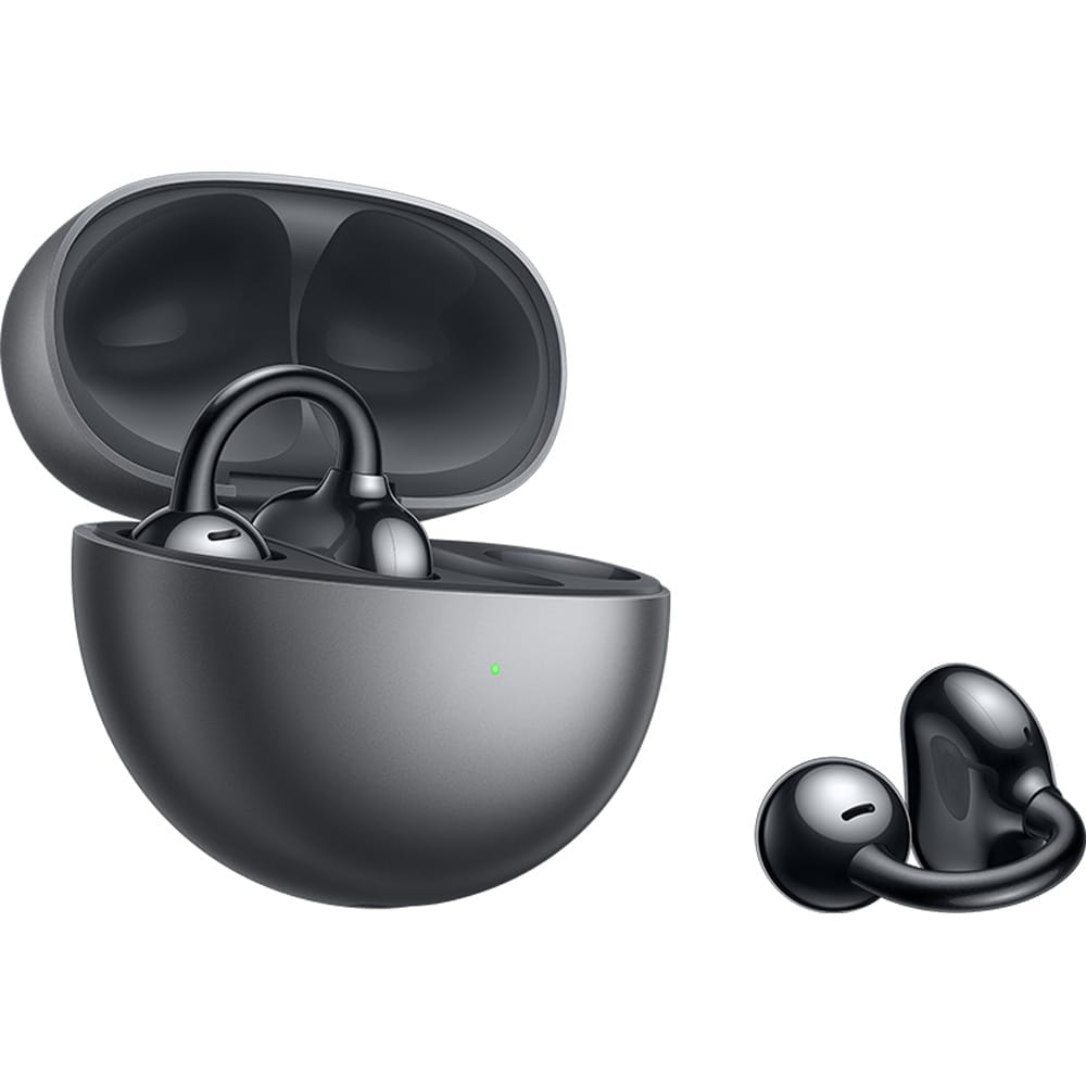 Casti HUAWEI FreeClip, True wireless, Bluetooth, Open-ear, Microfon, Carcasa incarcare wireless, Starry Black