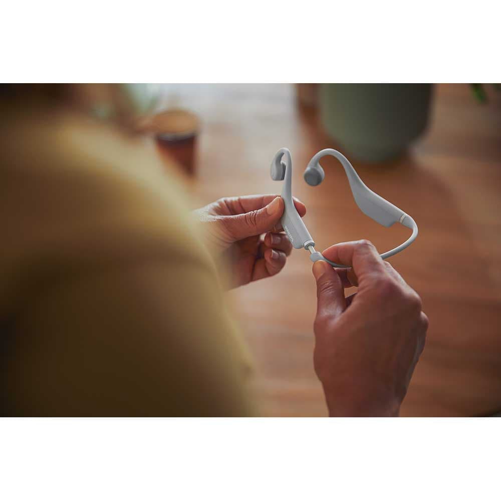 Casti conductie osoasa pentru copii PHILIPS TAK4607GY/00, Bluetooth, In-Ear, Microfon, gri