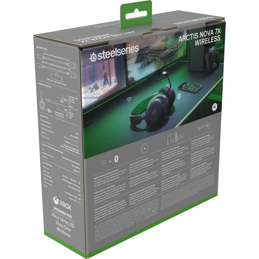 Casti Gaming Wireless STEELSERIES Arctis Nova 7x Wireless, surround, multiplatforma, negru