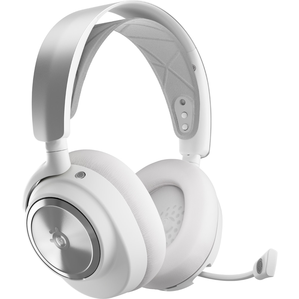 Casti Gaming Wireless STEELSERIES Arctis Nova Pro Wireless, Spatial Audio, multiplatforma, alb