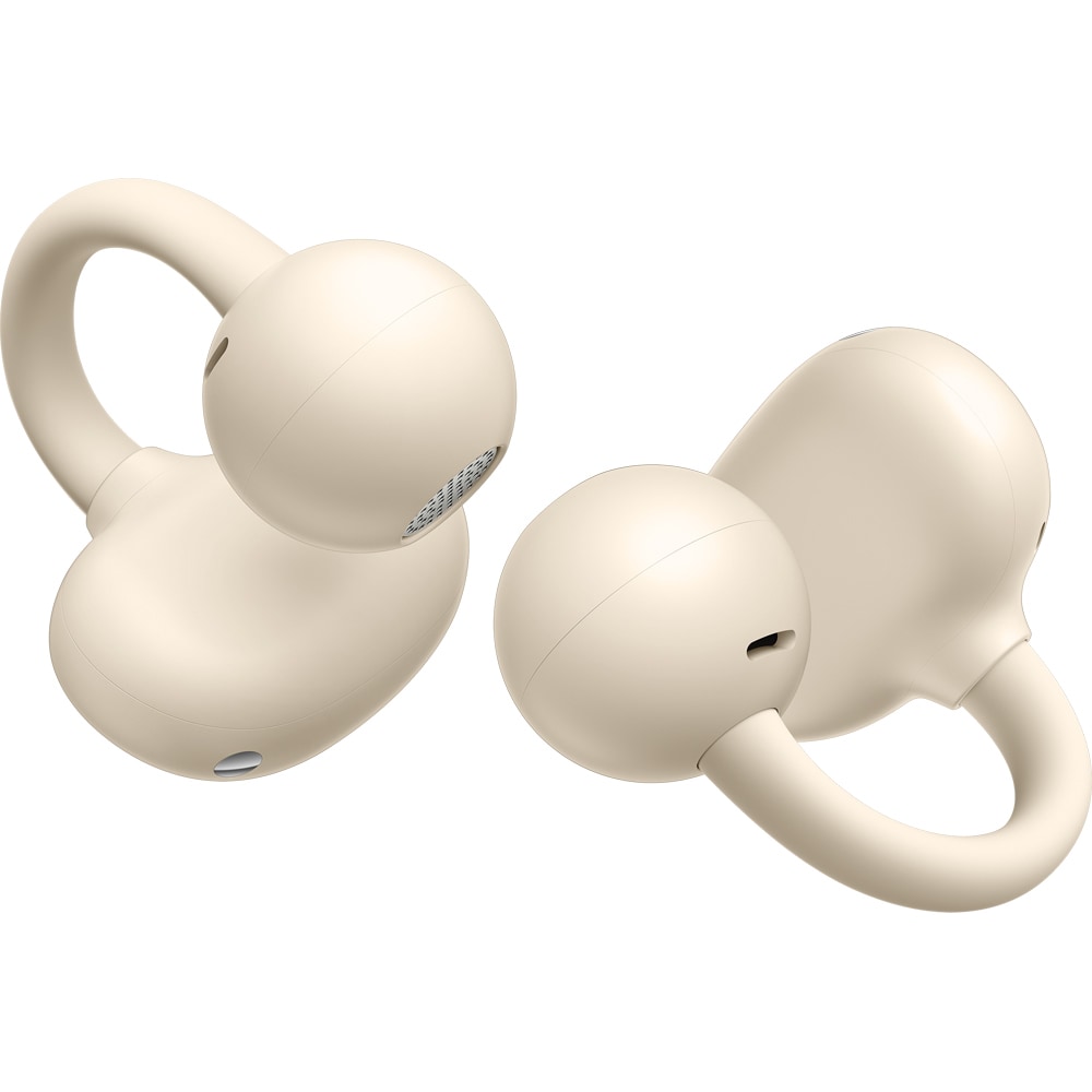 Casti HUAWEI FreeClip, True wireless, Bluetooth, Open-ear, Microfon, Carcasa incarcare wireless, Beige