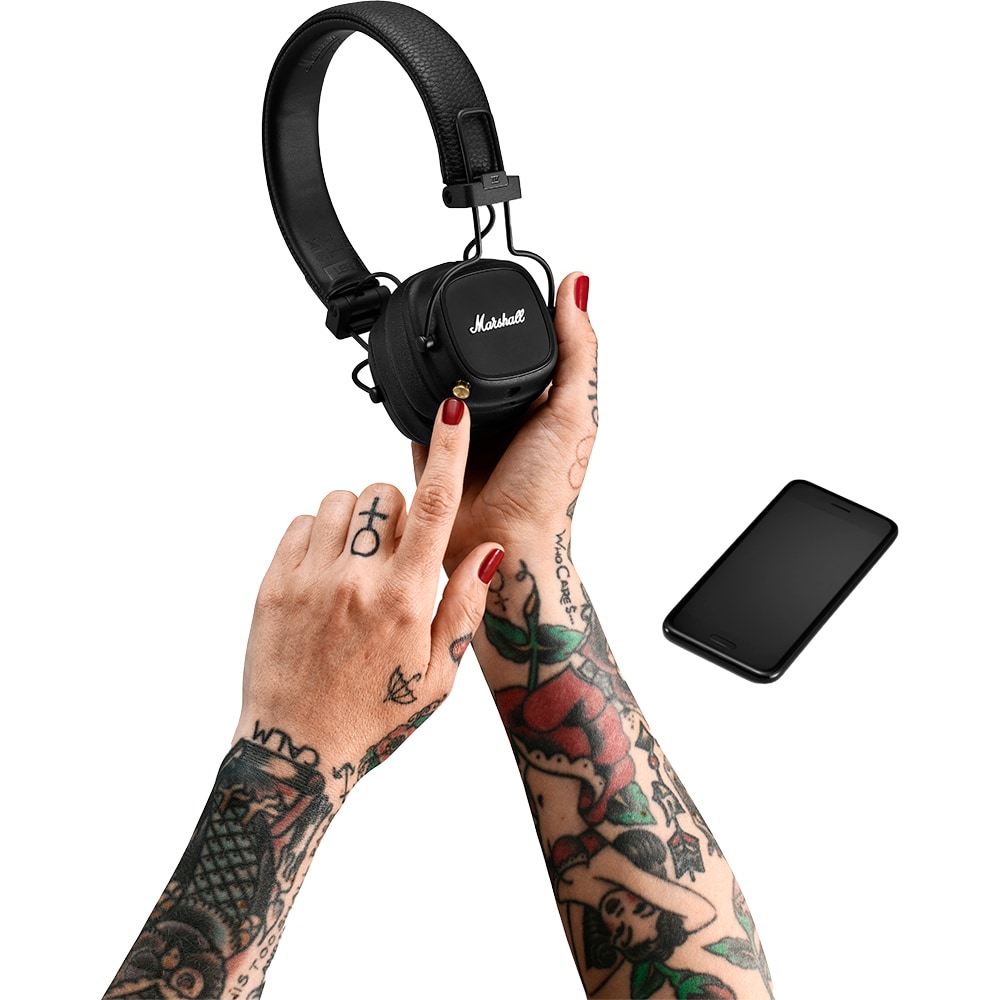 Casti MARSHALL Major IV, Bluetooth, On-ear, Microfon, Incarcare Wireless, Black